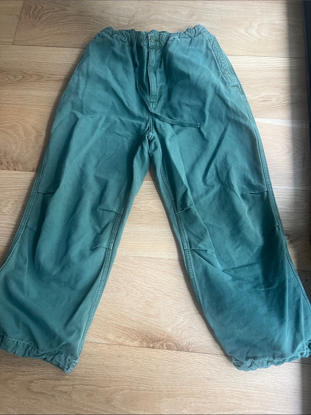 Carhartt Men's Teal Green Cargo Pants with Elastic Waist